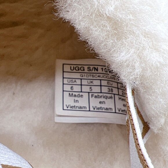 UGG Fluff Yeah Genuine Shearling Platform Slingback Sandal Slide Black US 6 - Picture 12 of 12